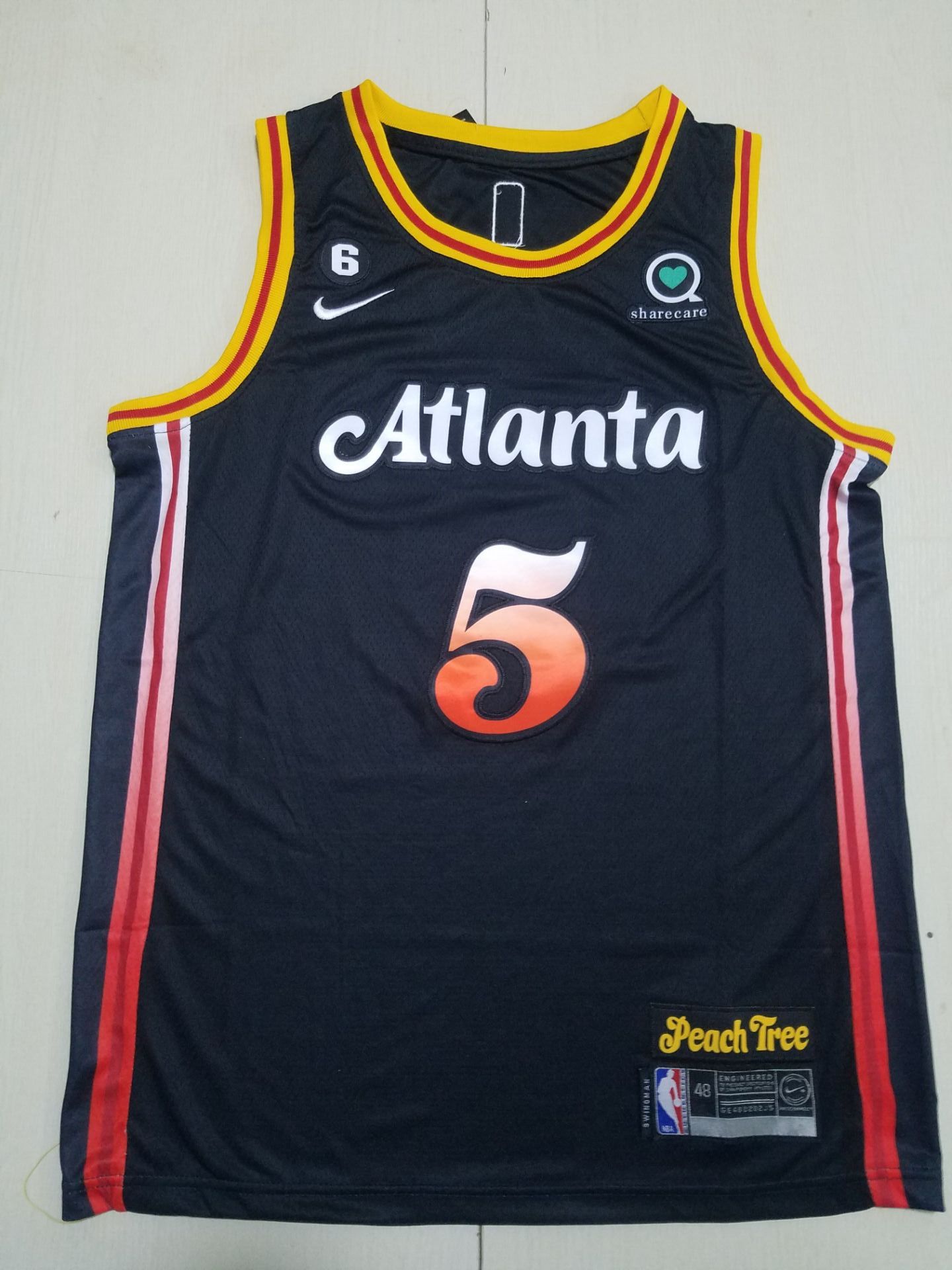 Men Atlanta Hawks #5 Murry Black Nike City Edition 2022 NBA Jersey